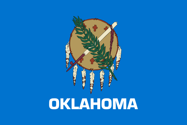 Flag of Oklahoma: Serving of legal process throughout Oklahoma